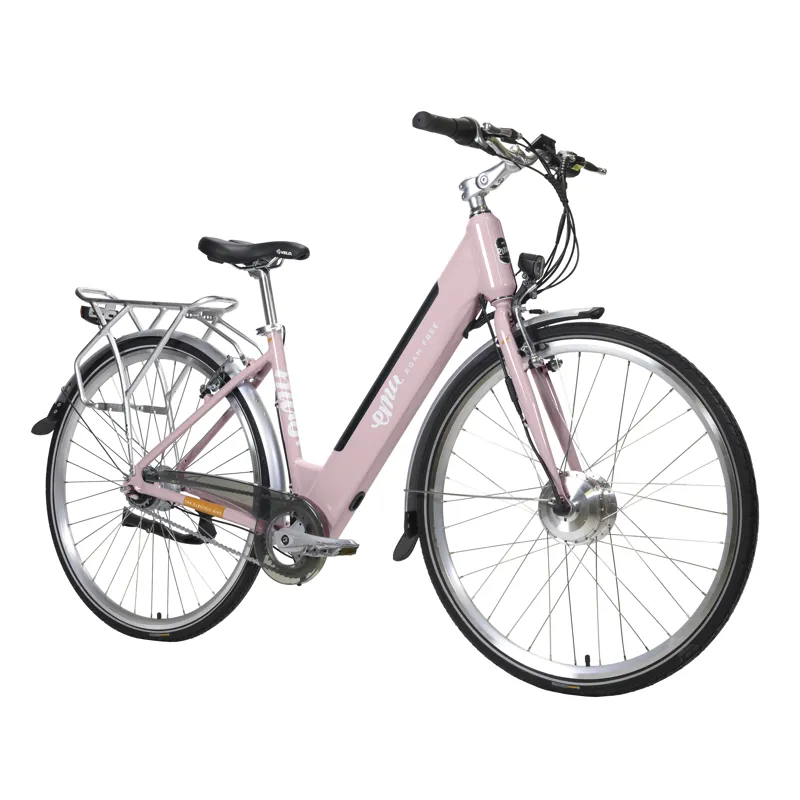 EMU Classic Step Through 700c Wheel Electric Bike Pink-1
